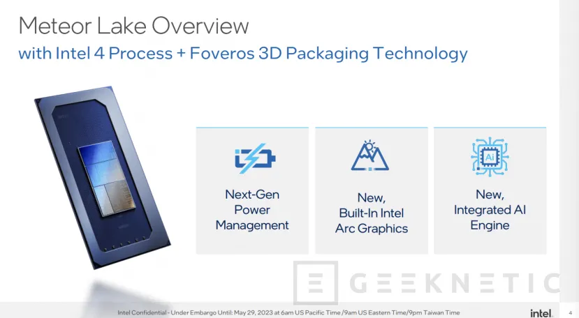 Geeknetic Foveros 3D será la tecnología de empaquetado que utilizarán los Intel Core Meteor Lake 1