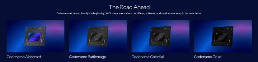 Geeknetic Intel lanzará las GPU Battlemag a 4 nm y Celestial a 3 nm en versiones HPG y LPG 2