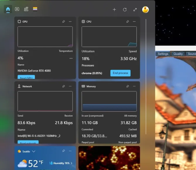 Geeknetic Microsoft lanza nuevos widgets gratuitos para monitorizar el uso de CPU y GPU 1