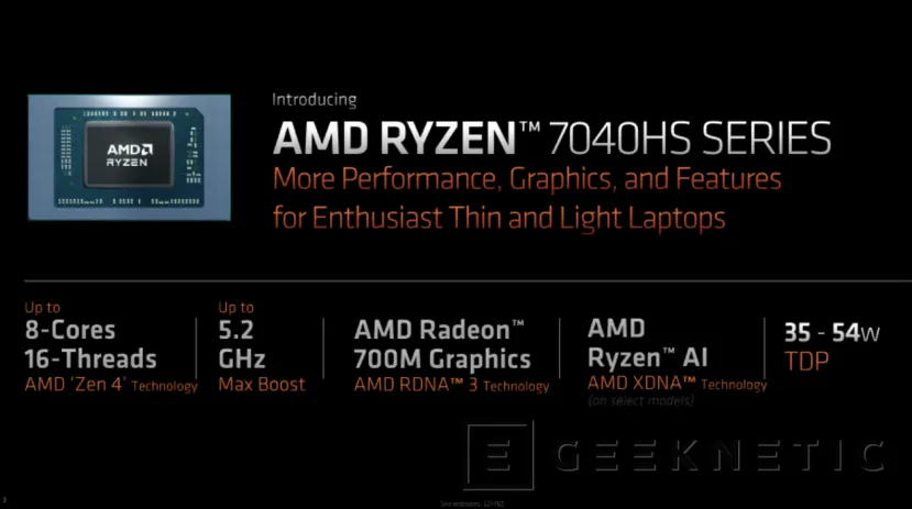 Geeknetic Llegan los procesadores AMD Ryzen 7040HS &quot;Phoenix&quot; con aceleradores IA y GPUs RDNA 3 1