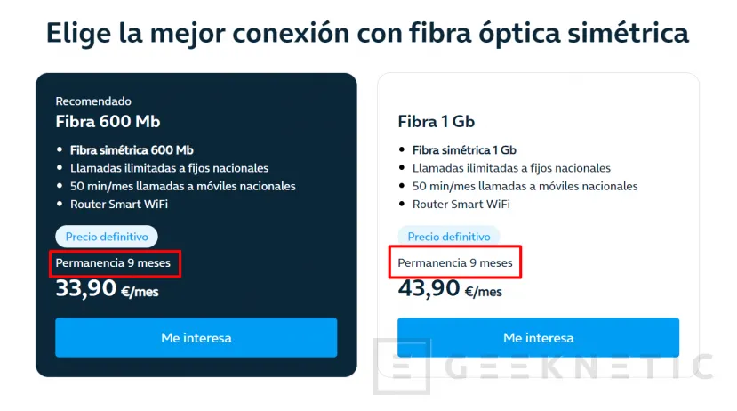 Geeknetic Movistar vuelve a poner permanencia de 9 meses en los contratos de fibra 1