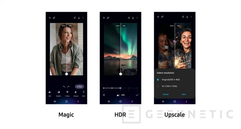 Geeknetic Samsung añade mejoras a las fotografías mediante IA con su nueva App Galaxy Enhance-X 1