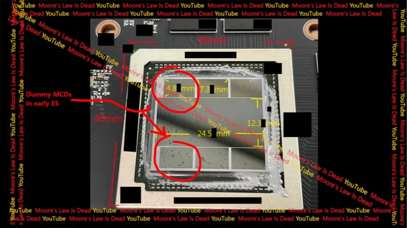 Geeknetic Aparece una fotografía de un troquel de GPU Navi 32 con el GCD de una Navi 31 2