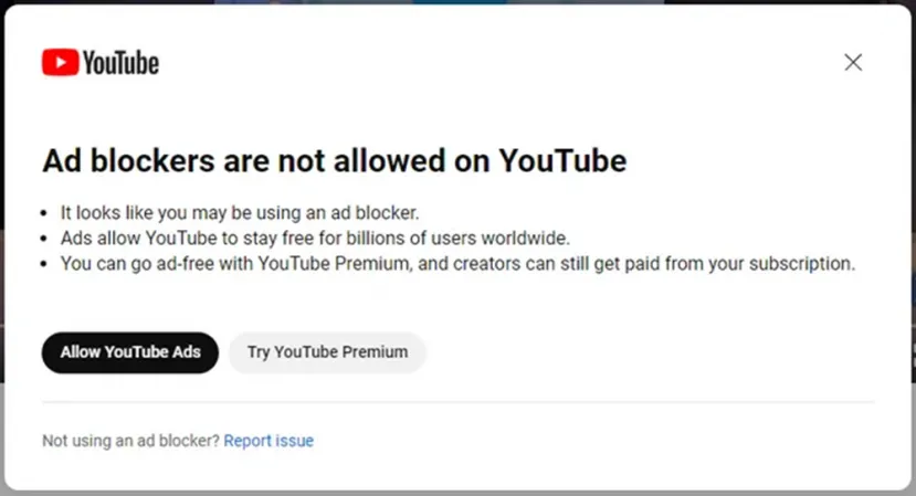 Geeknetic YouTube está probando una nueva restricción para usuarios de Ad-Block que te deja sin reproductor a los 3 avisos 2