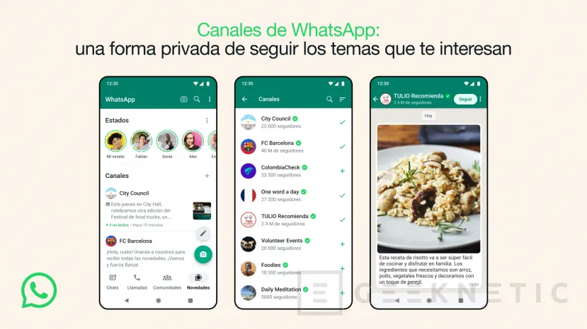 Geeknetic WhatsApp presenta Canales, un lugar donde seguir las novedades de tus temas favoritos 1