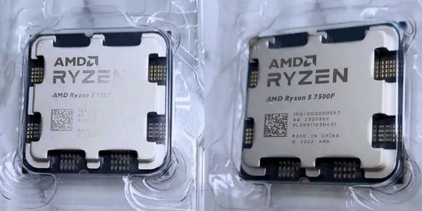 Geeknetic El AMD Ryzen 5 7500F sin gráficos integrados solo llegará a China 1