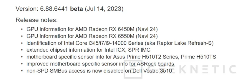 Geeknetic La última Beta de AIDA64 ya es compatible con los Intel Raptor Lake Refresh 1