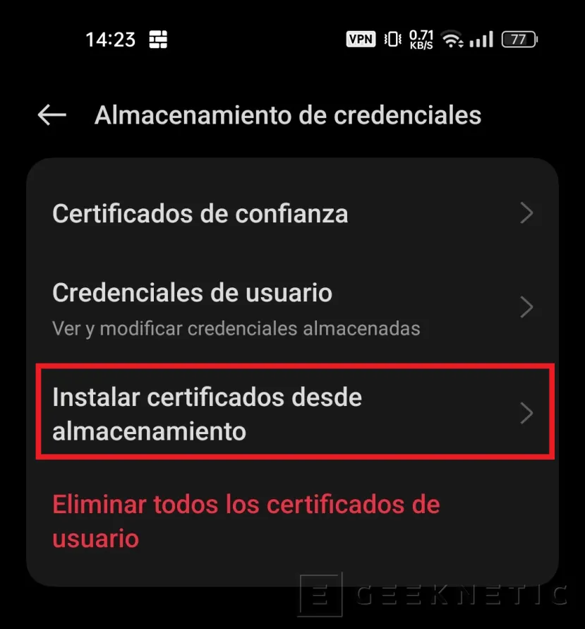 Geeknetic How to Install Digital Certificate on Android 4 Mobile