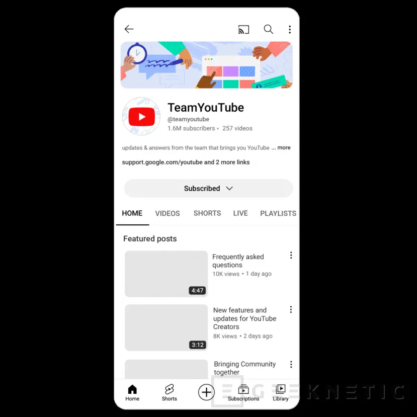 Geeknetic YouTube desactivará los links en los Shorts para evitar el spam 1