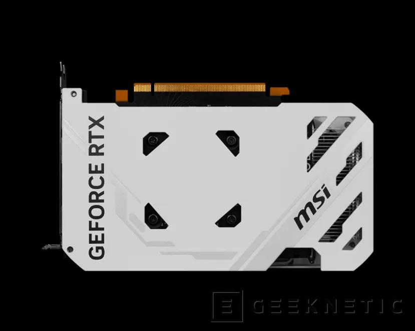 Geeknetic MSI ha lanzado la RTX 4060 VENTUS X2 WHITE 8G OC que cubre la carcasa y el backplate de blanco 2