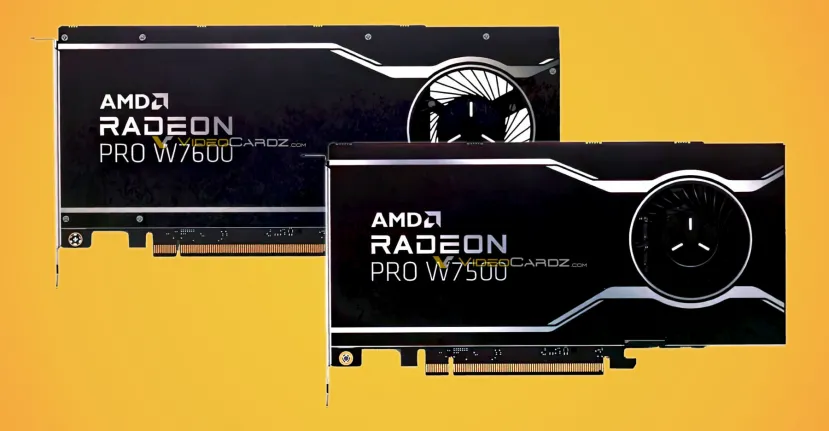 Geeknetic Aparecen imágenes de las tarjetas para profesionales AMD Radeon Pro W7600 y W7500 1