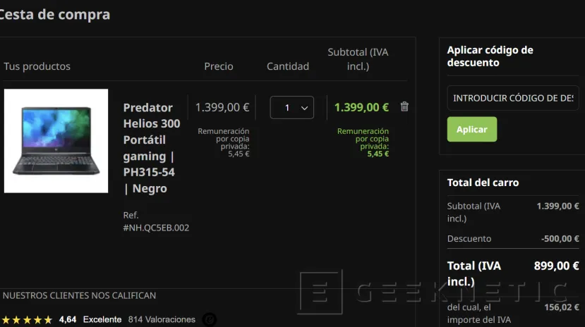 Geeknetic Descuentos de hasta 700 euros en portátiles gaming de Acer por la vuelta al cole 3