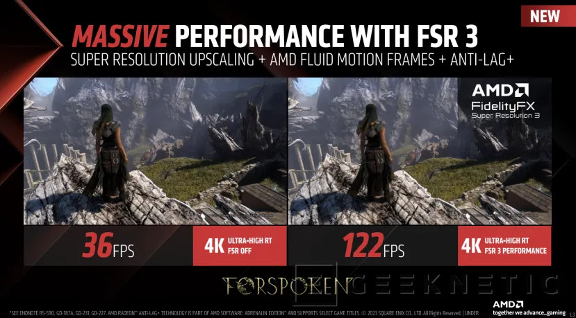Geeknetic AMD FSR 3 promete multiplicar por 3 el rendimiento con la tecnología Fluid Motion Frames 1