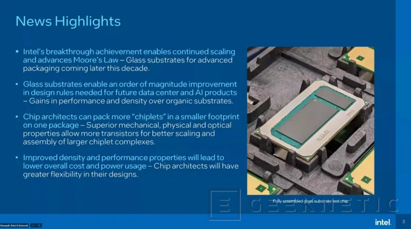 Geeknetic La Tecnología de Sustrato de Cristal de Intel permitirá Procesadores más Potentes y con Menor Consumo 6
