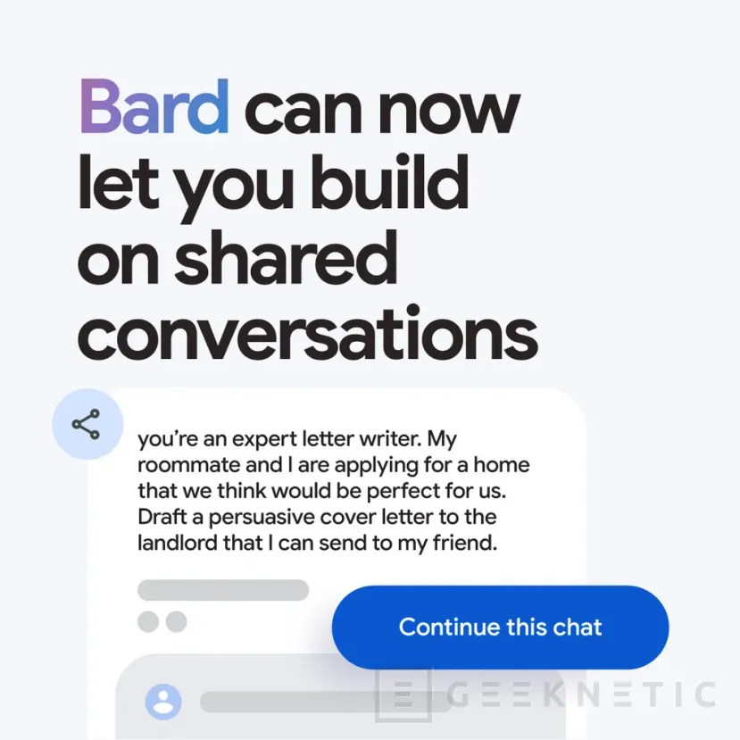 Geeknetic Bard presenta Extensions que permite integrarse en los servicios de Google como Gmail, Drive o Youtube 1