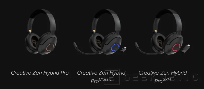 Geeknetic Conectividad Bluetooth LE y cancelación de ruido en los auriculares Creative Zen Hybrid Pro 2