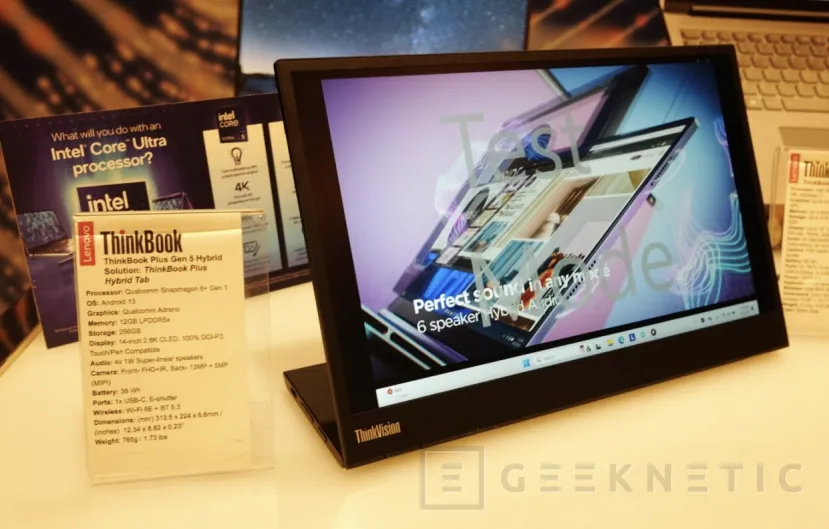 Geeknetic Lenovo sorprende con su híbrido ThinkBook Plus G5 : El teclado es un pc con Windows y la pantalla es un tablet con Android 4