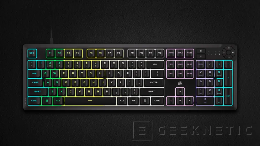 Geeknetic CORSAIR presenta el teclado para gamers K55 Core, con iluminación RGB de 10 zonas y teclas multimedia 3