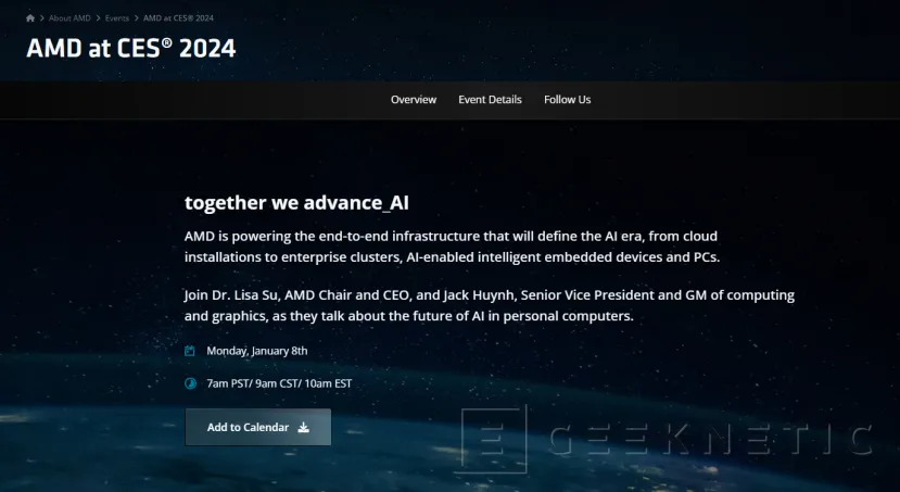 Geeknetic AMD hablará sobre la IA en los ordenadores domésticos en su evento del día 8 previo al CES 2024 1