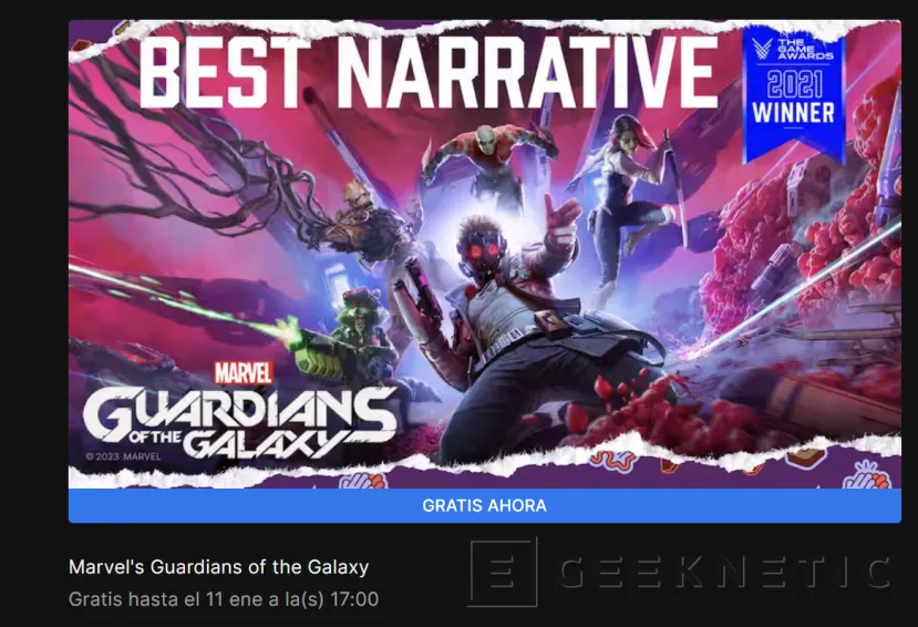 Geeknetic Marvel&#39;s Guardians of the Galaxy está gratis en la Epic Games Store 1
