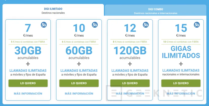 Geeknetic Get Digi fiber from only 10 euros, mobile with unlimited calls and data for 15 euros 3