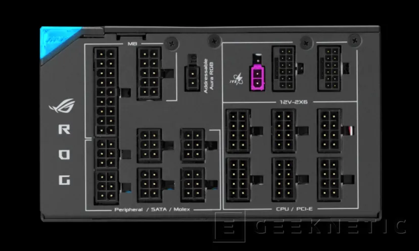 Geeknetic ROG Thor power supplies are renewed with up to 1,600 W, voltage detection for the GPU and GaN 3 MOSFET transistors