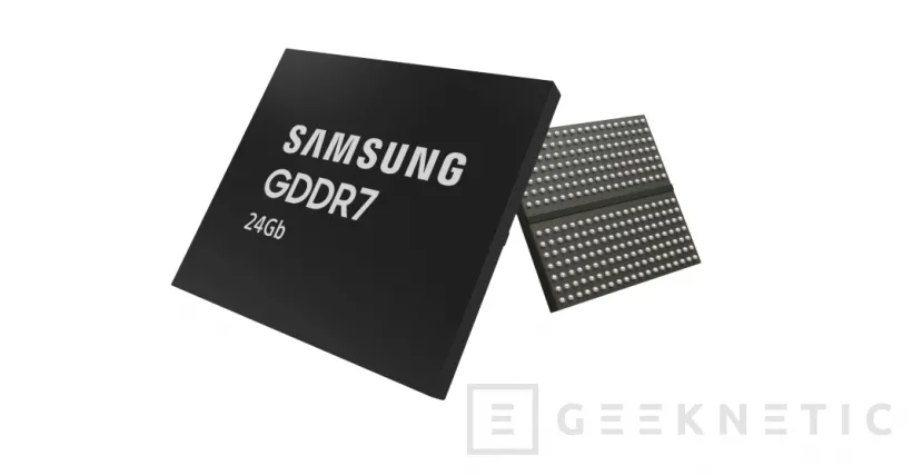 Geeknetic Samsung presume de los primeros chips de GDDR7 de 24 Gb con un 25% más de velocidady un 30% más de eficiencia 1