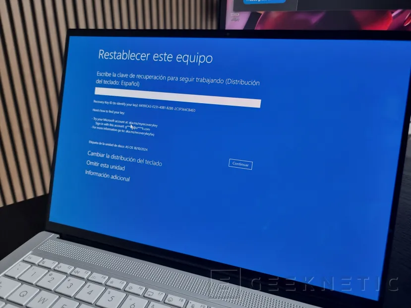 Geeknetic Cómo saltarse BitLocker para restaurar un PC Con Windows 1