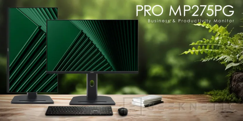 Geeknetic Nuevo monitor MSI PRO MP275QPDG con carga de 98W, señal de vídeo y Dock conectando un solo cable 1