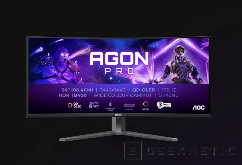 Geeknetic Nuevo monitor AGON PRO AG346UCD de 34 pulgadas con panel curvado QD-OLED y 175 Hz de tasa de refresco 1