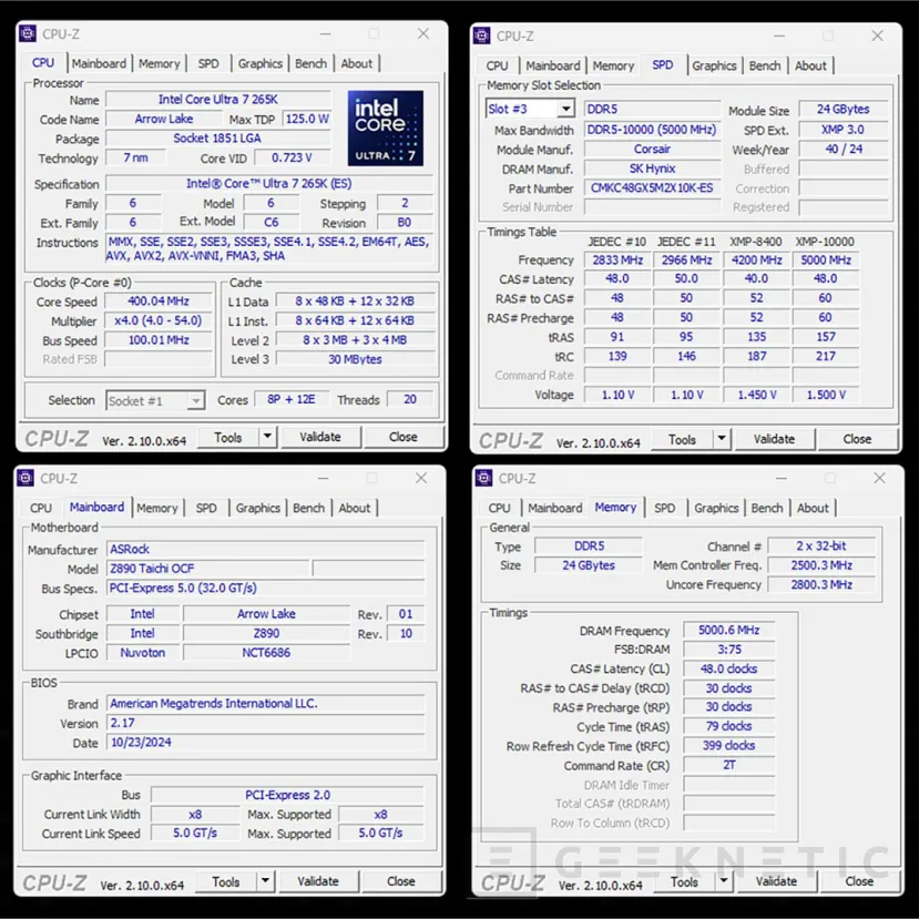 Geeknetic CORSAIR will launch its CUDIMM Vengeance memory at 10,000 MT/s in early November 2