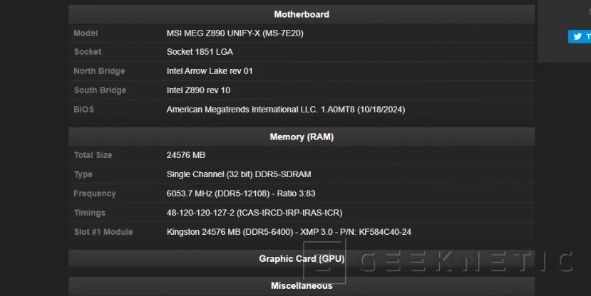 Geeknetic Kingston consigue la velocidad máxima en DDR5 a 12.108 MT/s con sus nuevos módulos FURY CUDIMM 2