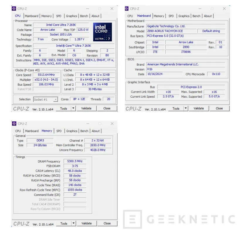 Geeknetic El equipo de OC de GIGABYTE alcanza los 10.600 MT/s en memoria CUDIMM DDR5 2