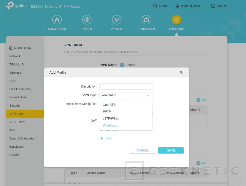 Geeknetic TP-Link Archer BE550 Wi-Fi 7 BE9300 14