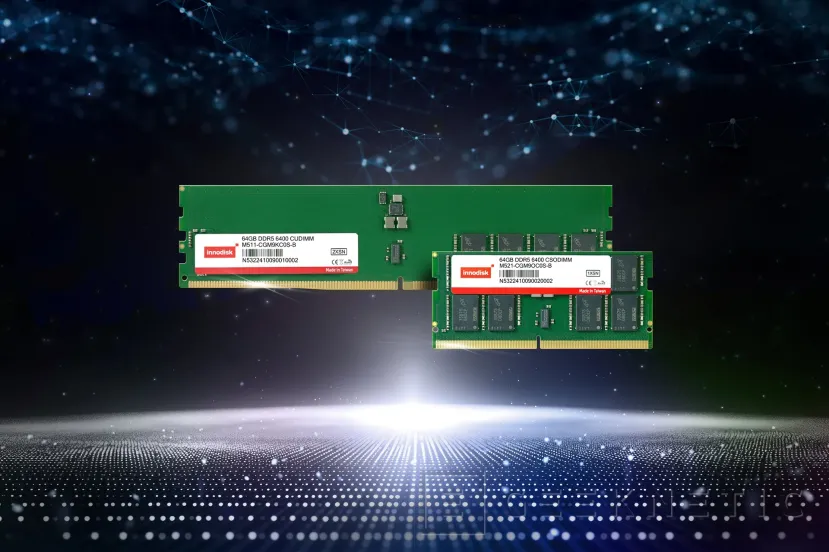 Geeknetic New Innodisk DDR5 CUDIMM and CSODIMM memories at 6,400 MT/s and in modules up to 64 GB 1