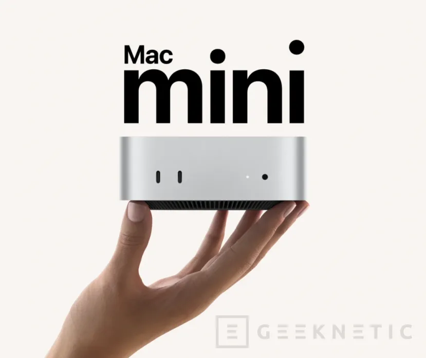 Geeknetic Nuevo Mac Mini más pequeño con Apple M4, Thunderbolt 4 y Apple Intelligence 1