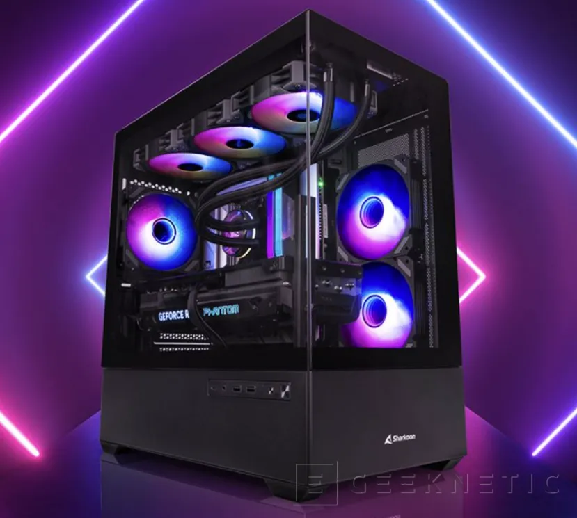 Geeknetic Sharkoon AK6 RGB. New tower with panoramic tempered glass windows and support for BTF 3