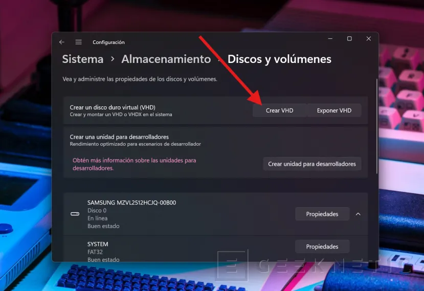 Geeknetic Cómo crear y montar un disco duro virtual (VHD) directamente con Windows 3