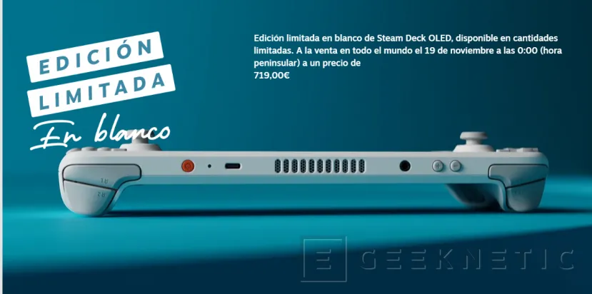 Geeknetic La Steam Deck OLED tendrá una edición especial en color blanco por 719 euros 1