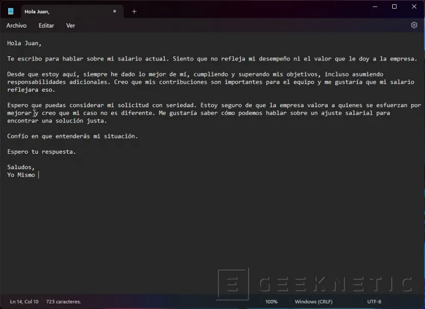 Geeknetic Cómo usar la IA para ayudar a redactar textos en Windows 11 9