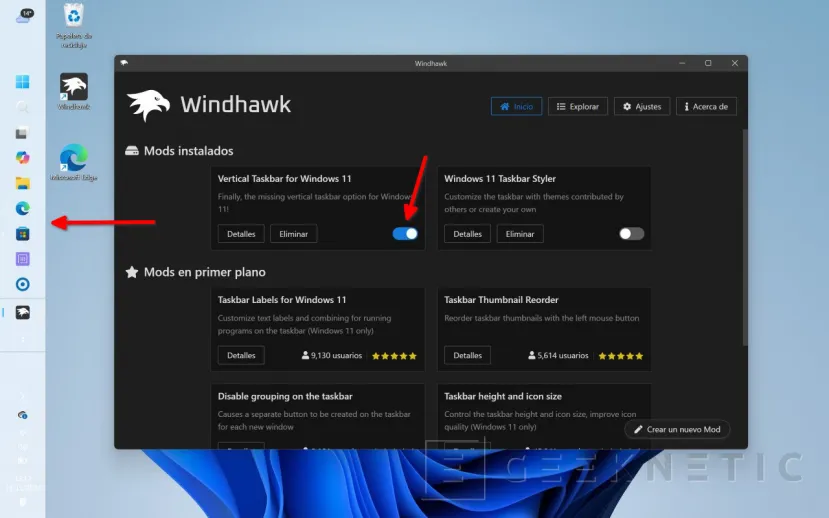 Geeknetic Windhawk: Personaliza Windows 11 con sus Mods 10