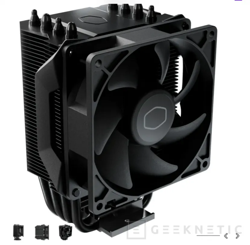Geeknetic Nuevo disipador Cooler Master Hyper 411 Nano con 4 tubos de calor y completamente en negro 1
