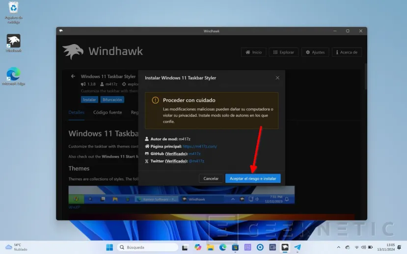 Geeknetic Windhawk: Personaliza Windows 11 con sus Mods 5