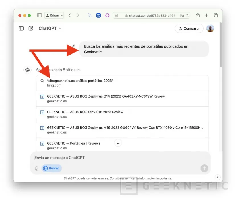Geeknetic SearchGPT: Cómo utilizar el potente buscador Web con Inteligencia Artificial de ChatGPT 9