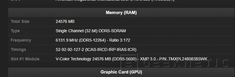 Geeknetic Nuevo récord de overlock DDR5: Alcanzan los 12.264 MT/s 1