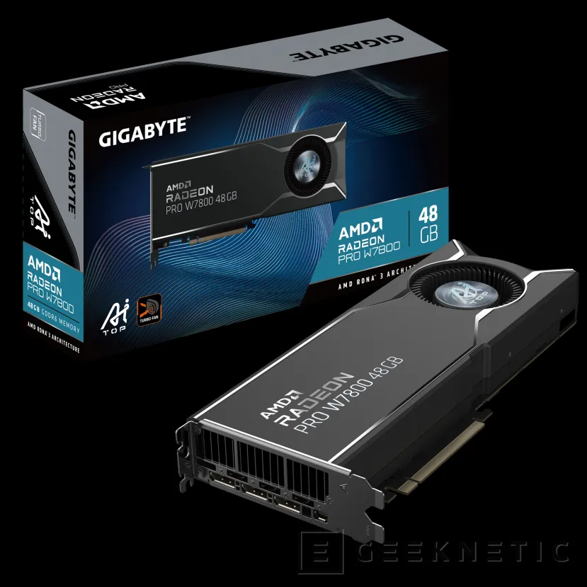 Geeknetic Nueva GIGABYTE Radeon Pro W7800 AI TOP con 48 GB de VRAM 1