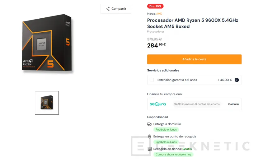 Geeknetic Las ofertas de AMD para este Black Friday, Radeon RX 6600 por 194,95, CPU Ryzen 5 9600X por 284,95 2