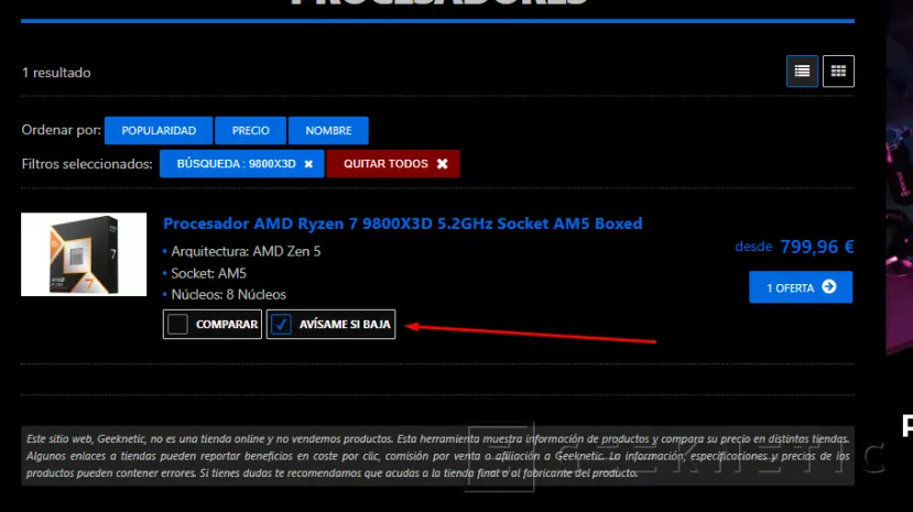 Geeknetic El AMD Ryzen 7 9800X3D cuesta en España 800 euros, un 50% más que en su lanzamiento 2