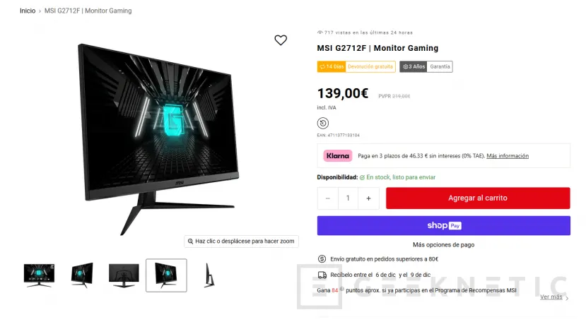 Geeknetic Black Friday en MSI, portátiles, monitores y sobremesa con hasta el 37% de descuento 4