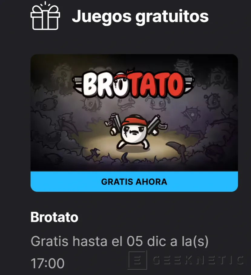 Geeknetic Tienes gratis Brotato en la Epic Games Store 1